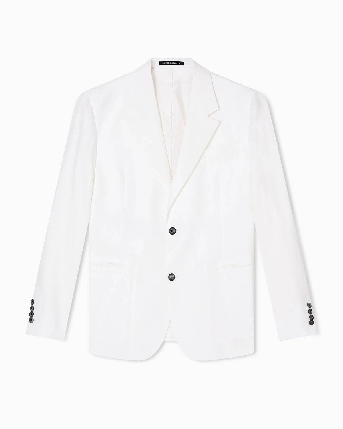 Pure linen single-breasted blazer