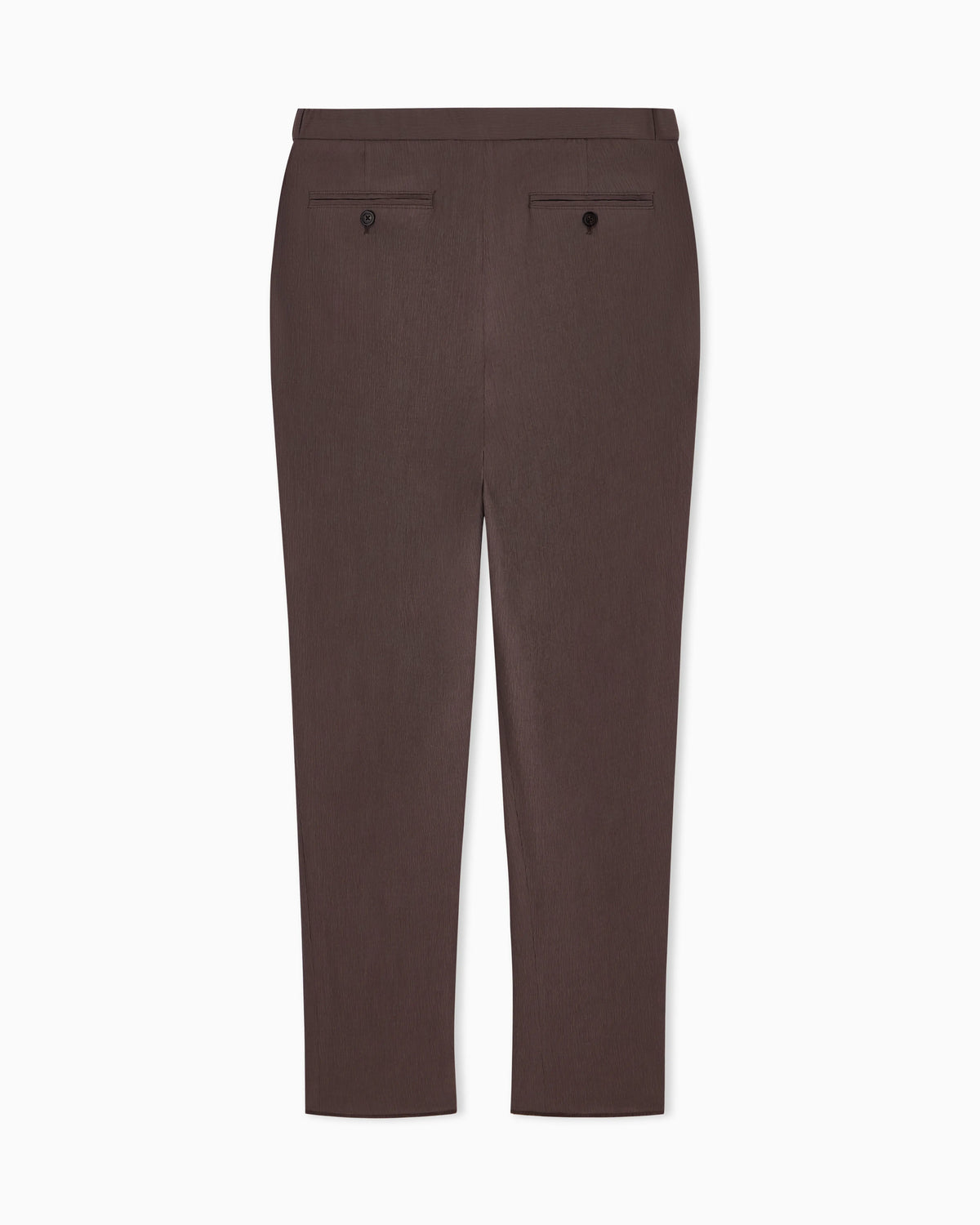 3D wrinkle-effect crêpe fabric trousers