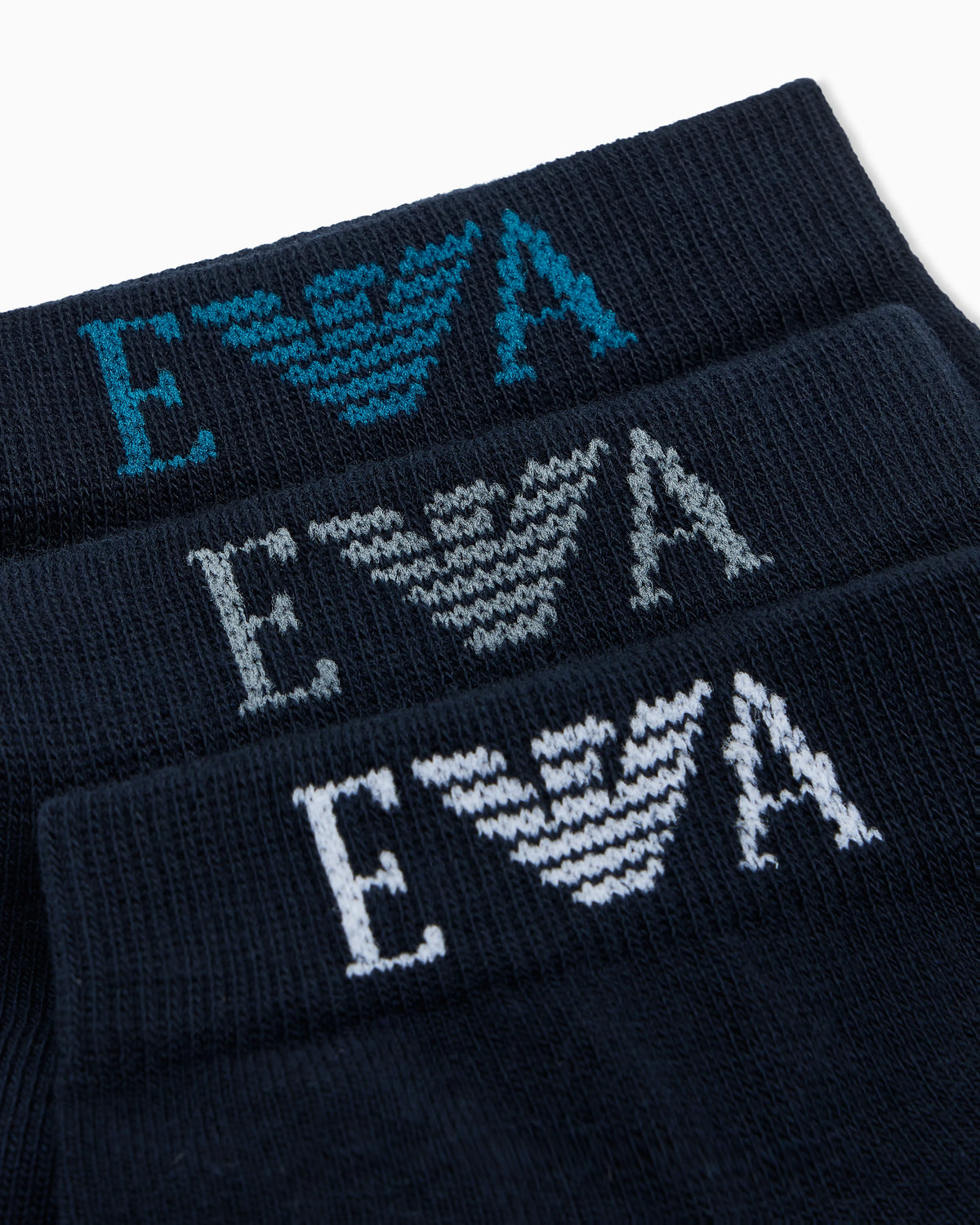 Multipack of cotton sneaker socks with a monogram logo band