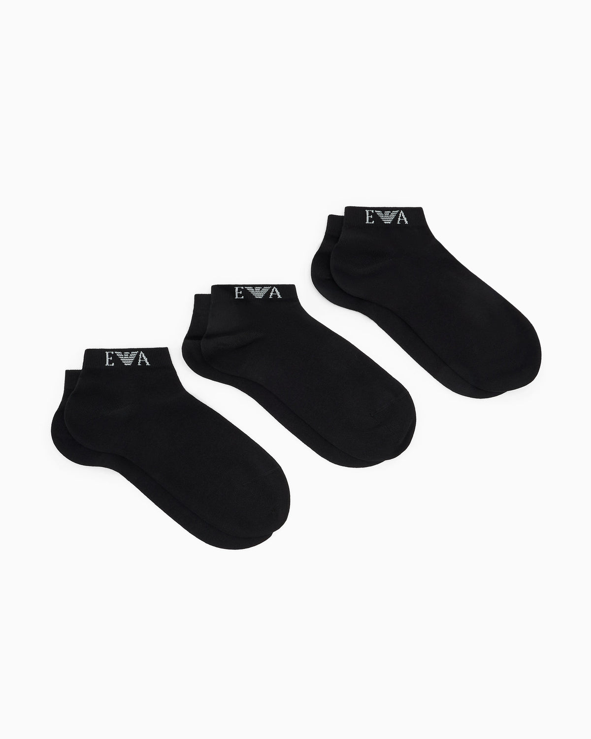 Multipack of cotton sneaker socks with a monogram logo band