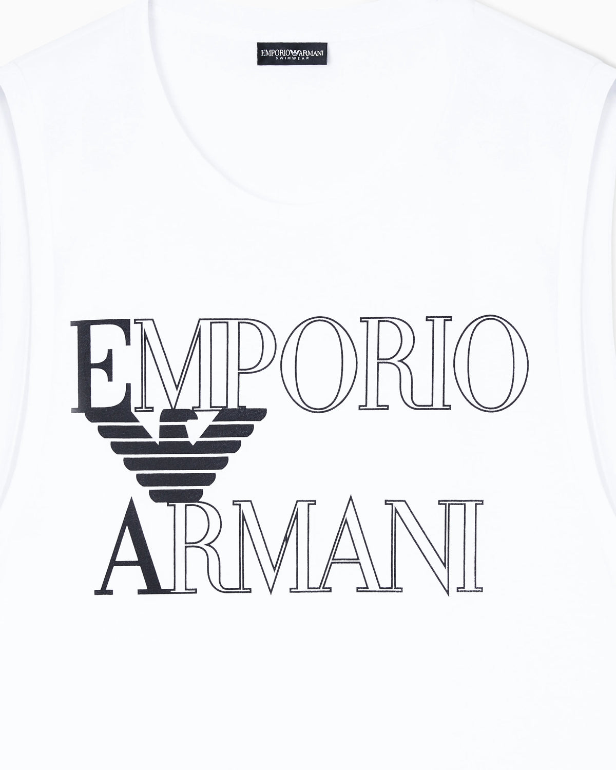 Bold logo beachwear tank top in jersey