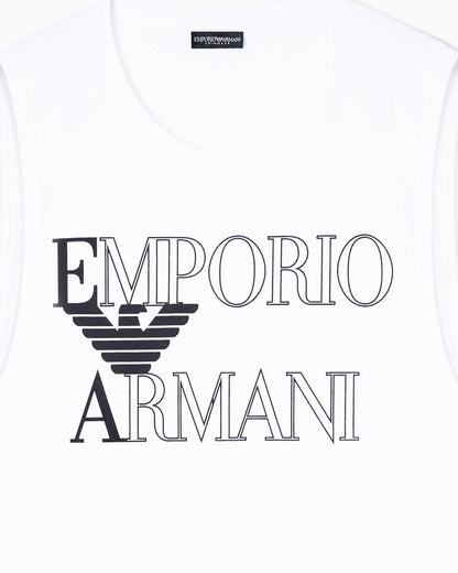 Bold logo beachwear tank top in jersey