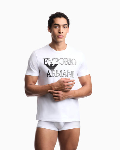 Bold logo beachwear T-shirt in jersey