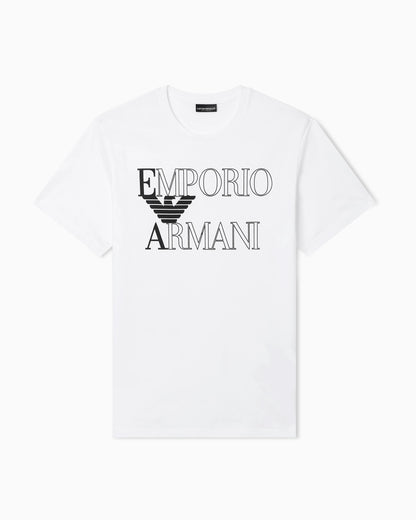Bold logo beachwear T-shirt in jersey