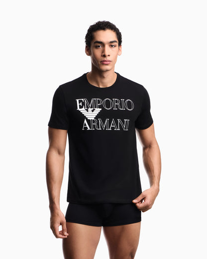 Bold logo beachwear T-shirt in jersey