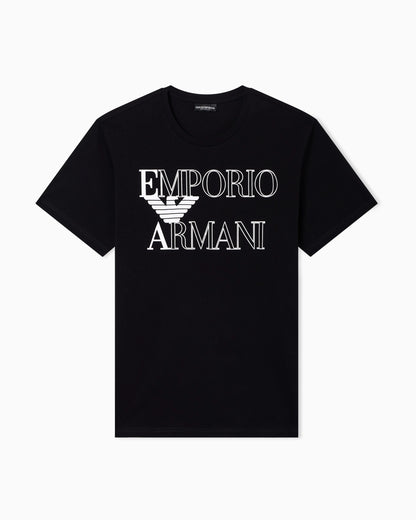 Bold logo beachwear T-shirt in jersey