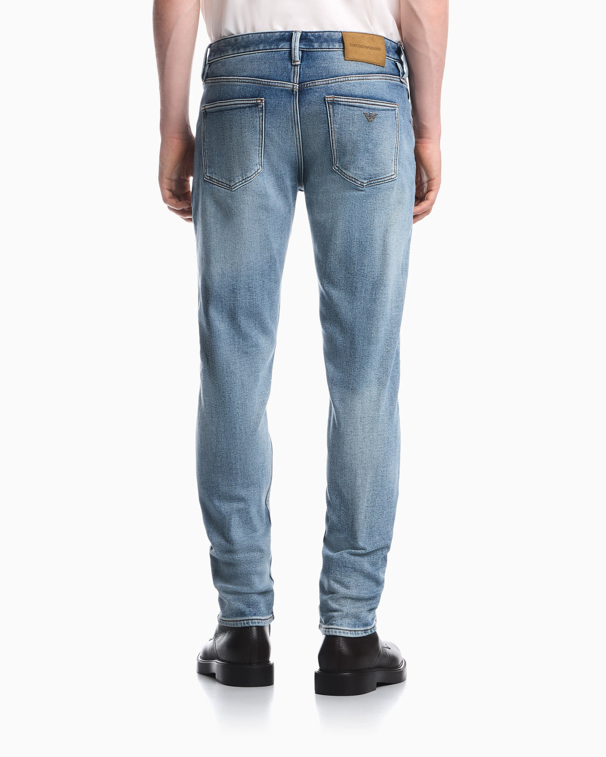 ASV J75 slim-fit jeans in stone-washed brushed stretch denim