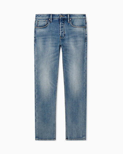 ASV J75 slim-fit jeans in stone-washed brushed stretch denim