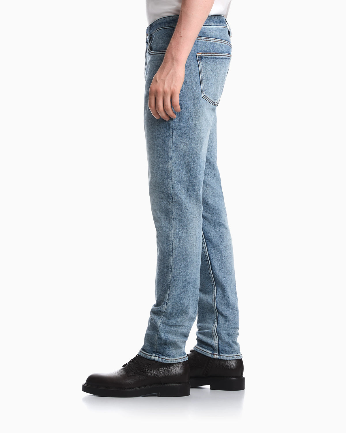 ASV J75 slim-fit jeans in stone-washed brushed stretch denim