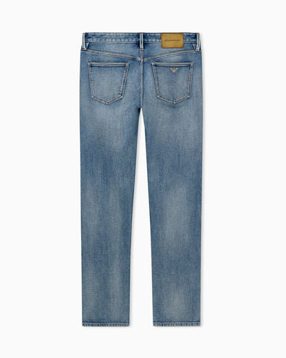 ASV J75 slim-fit jeans in stone-washed brushed stretch denim