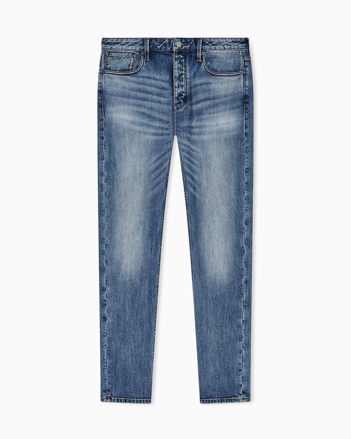 J75 slim-fit, stone-washed 8.6-oz comfort stretch-denim jeans