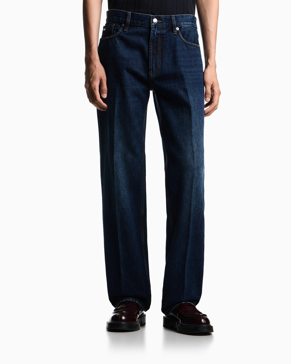 J76 straight-fit, stone-washed denim jeans
