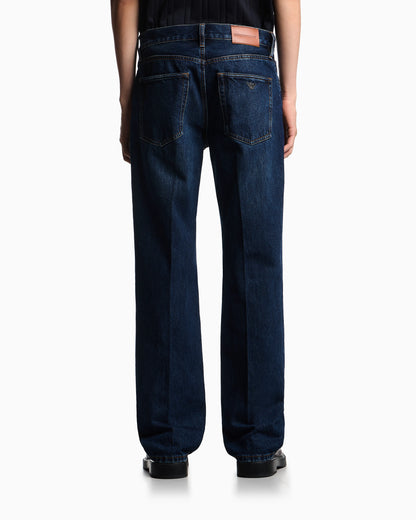 J76 straight-fit, stone-washed denim jeans