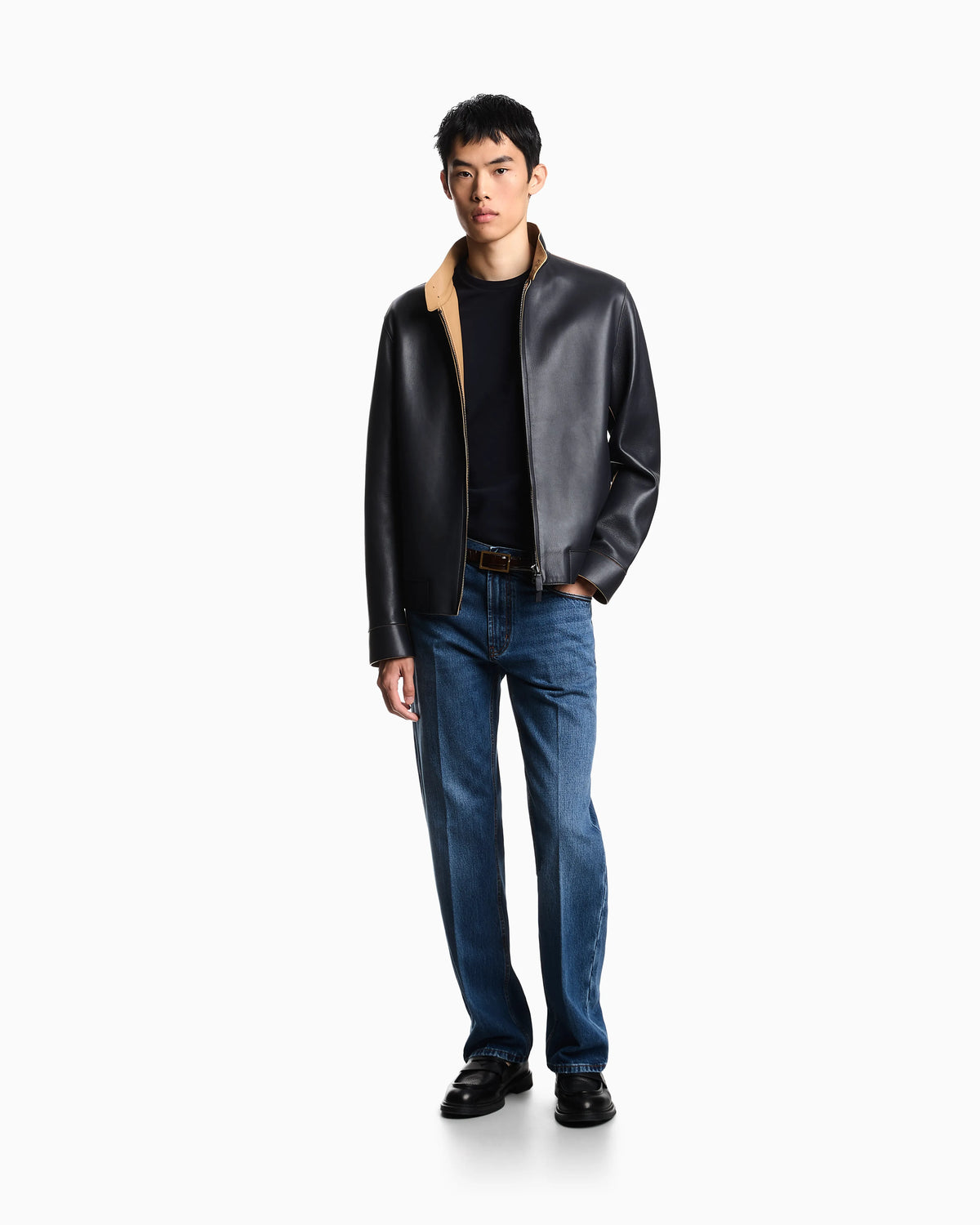 J76 straight-fit, stone-washed denim jeans