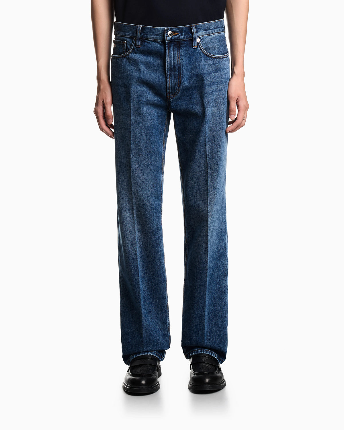 J76 straight-fit, stone-washed denim jeans