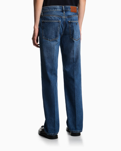 J76 straight-fit, stone-washed denim jeans