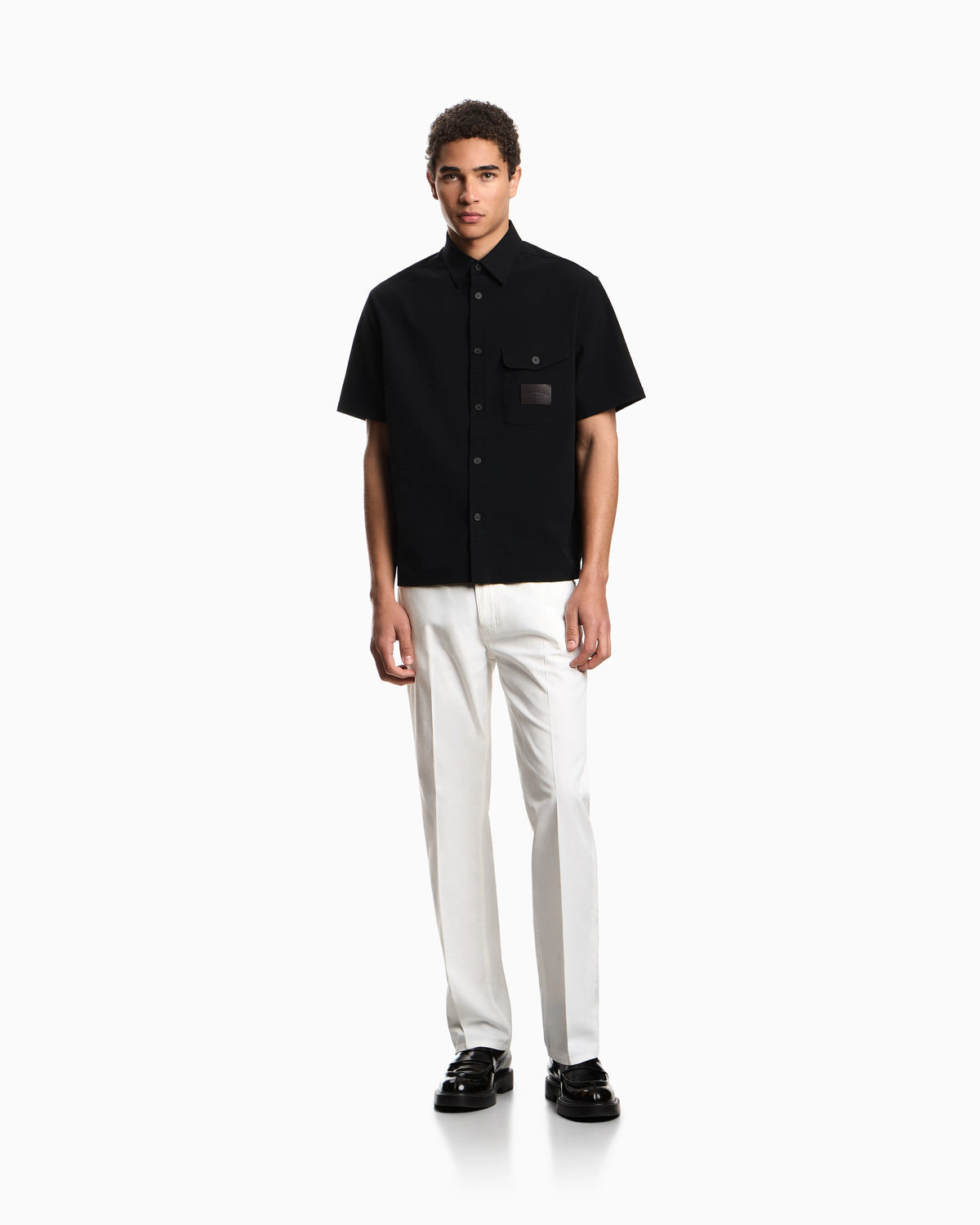 J76 straight-fit five-pocket washed twill trousers