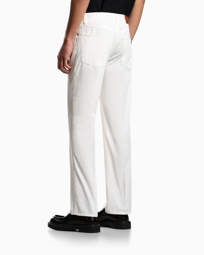 J76 straight-fit five-pocket washed twill trousers