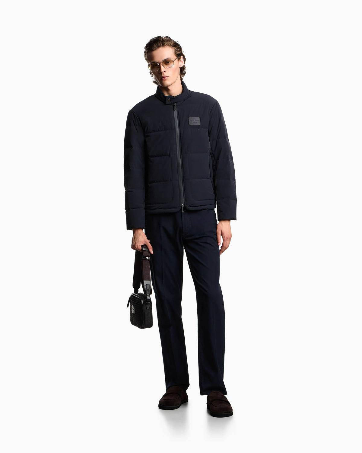 J76 straight-fit five-pocket washed twill trousers