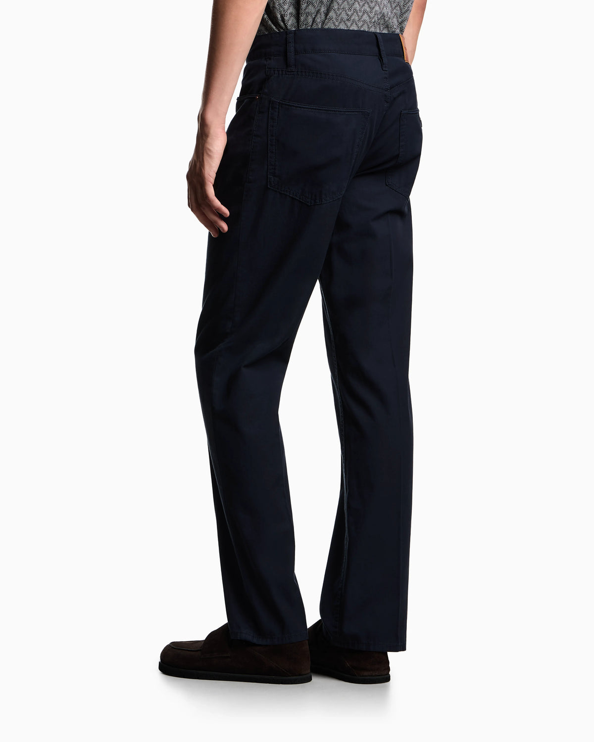 J76 straight-fit five-pocket washed twill trousers