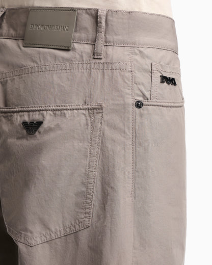 J76 straight fit, technical cotton five-pocket trousers