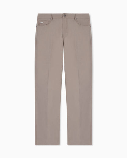 J76 straight fit, technical cotton five-pocket trousers