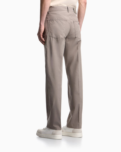J76 straight fit, technical cotton five-pocket trousers