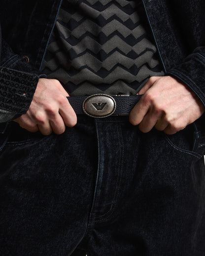 J76 straight fit jeans in flocked denim Signature Capsule
