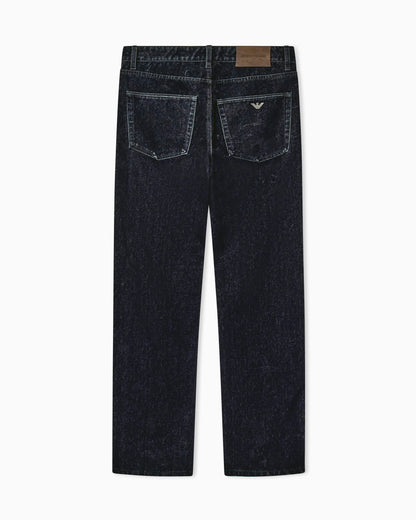 J76 straight fit jeans in flocked denim Signature Capsule