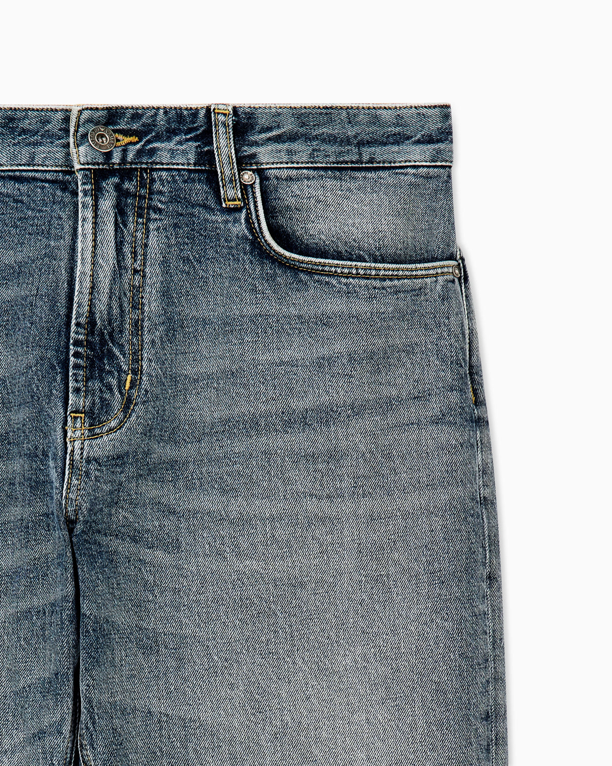 Five-pocket denim jeans regular fit with whiskering