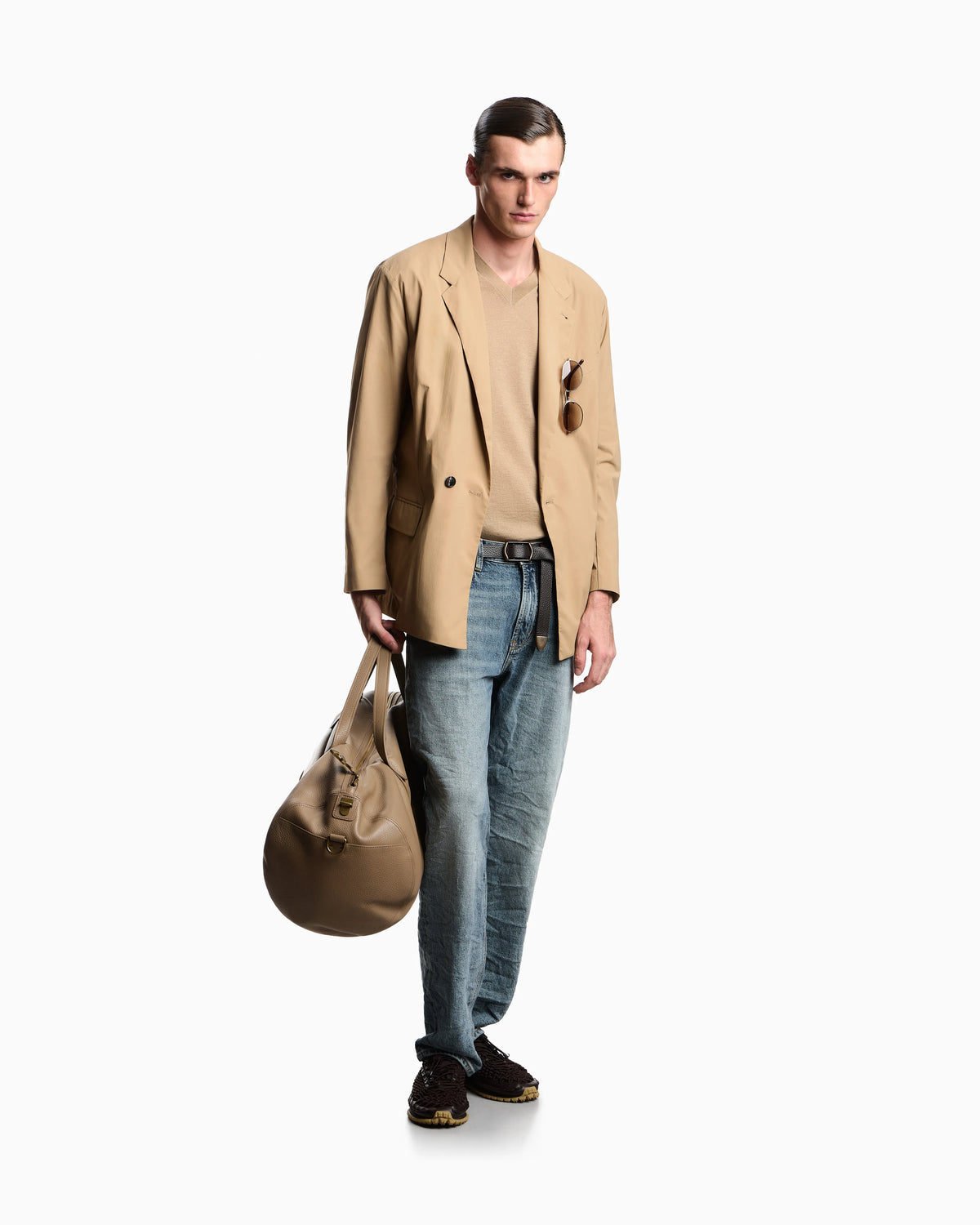 Five-pocket denim jeans regular fit with whiskering