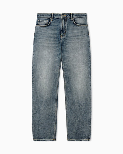 Five-pocket denim jeans regular fit with whiskering