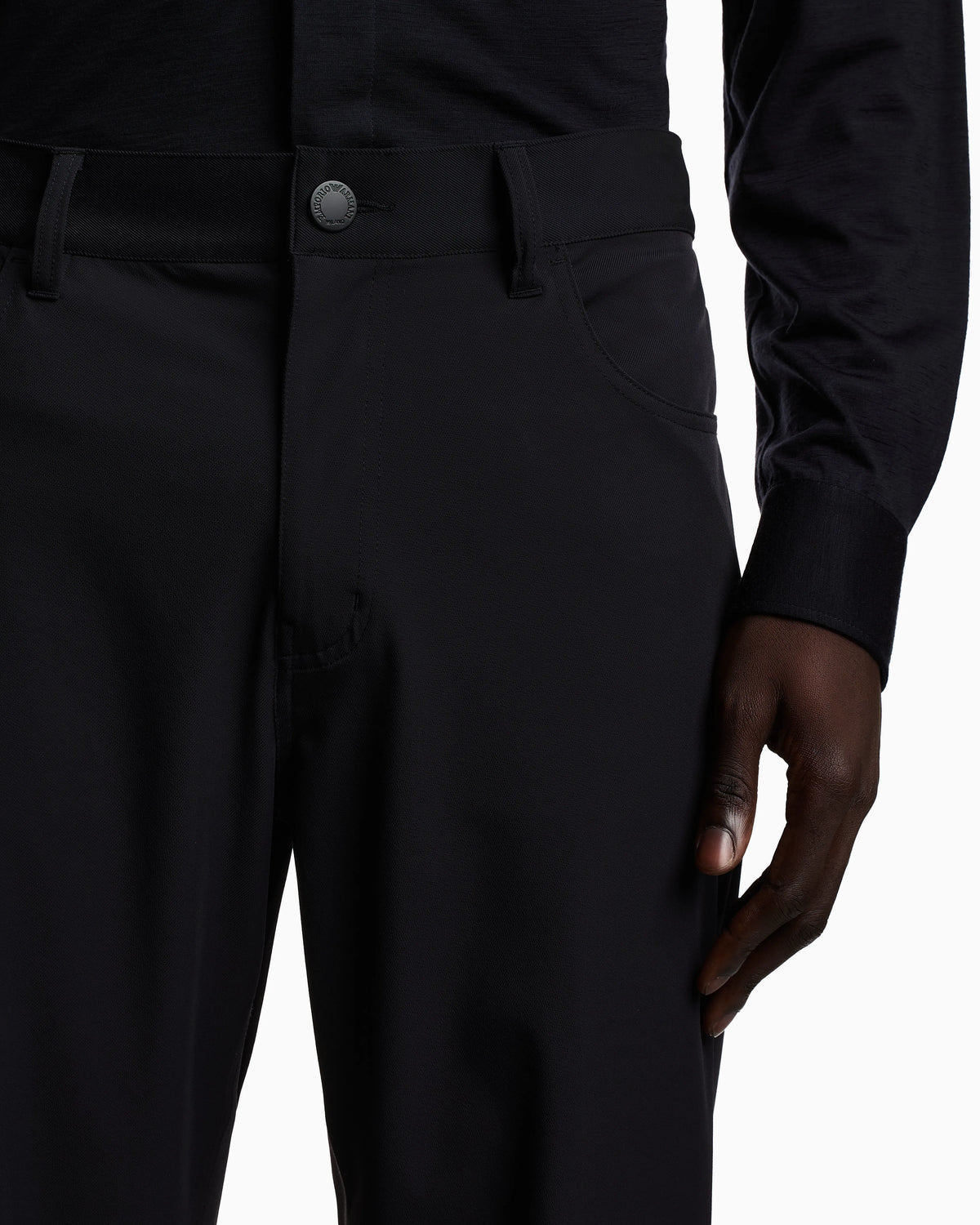 J05 regular-fit, stretch-nylon twill trousers