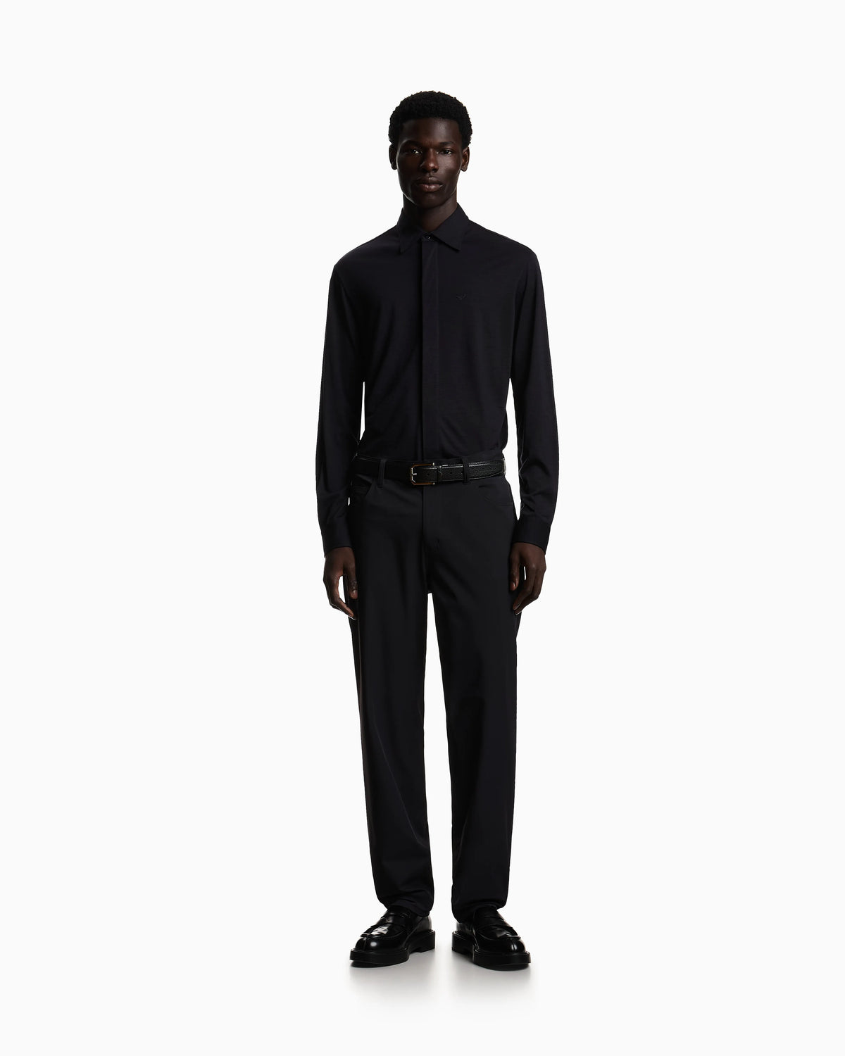 J05 regular-fit, stretch-nylon twill trousers