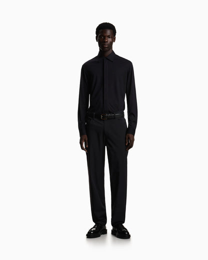 J05 regular-fit, stretch-nylon twill trousers