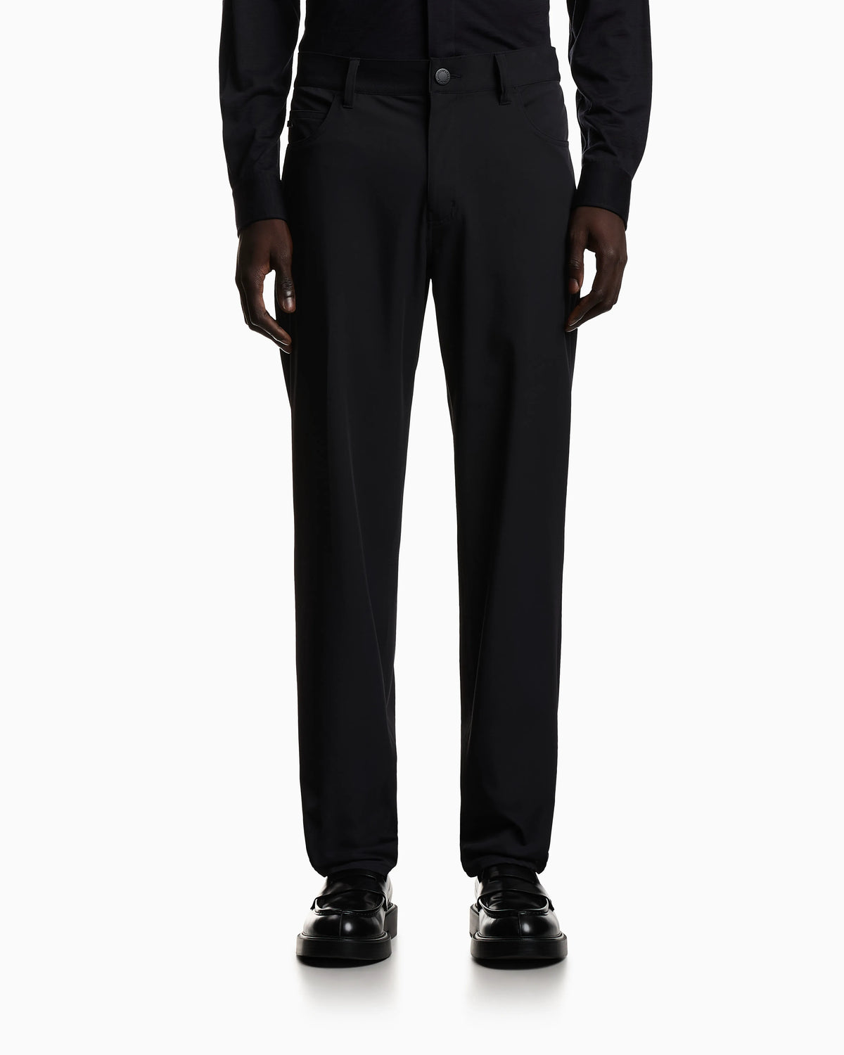 J05 regular-fit, stretch-nylon twill trousers