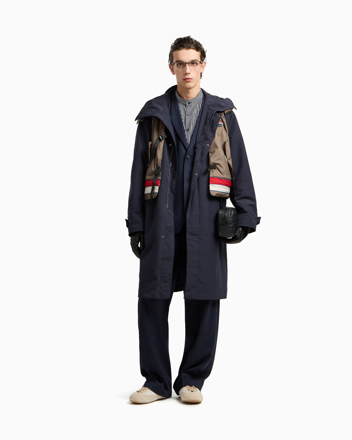 Virgin-wool twill single-breasted blazer