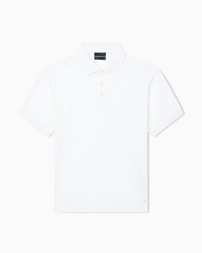 US Exclusive jacquard jersey polo shirt