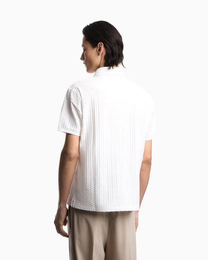US Exclusive jacquard jersey polo shirt