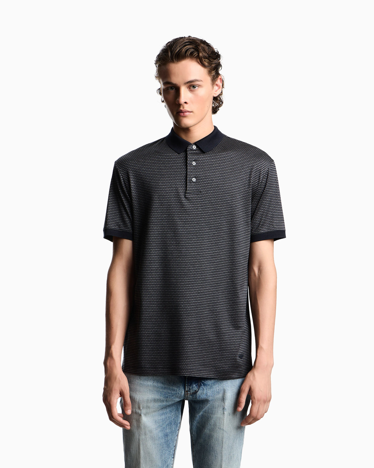 Ribbed Polo Shirt