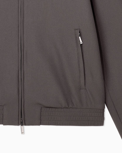Full-zip blouson in 3d crepe jersey Signature Capsule