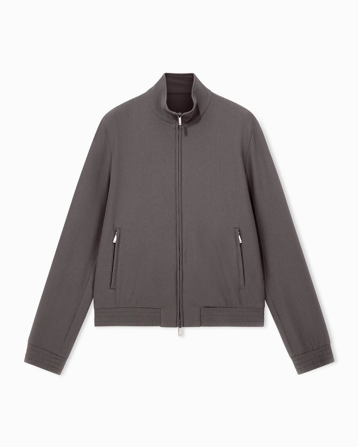 Full-zip blouson in 3d crepe jersey Signature Capsule