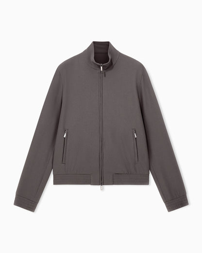 Full-zip blouson in 3d crepe jersey Signature Capsule
