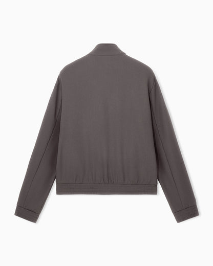 Full-zip blouson in 3d crepe jersey Signature Capsule