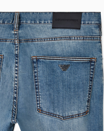 J45 regular fit, washed stretch denim jeans