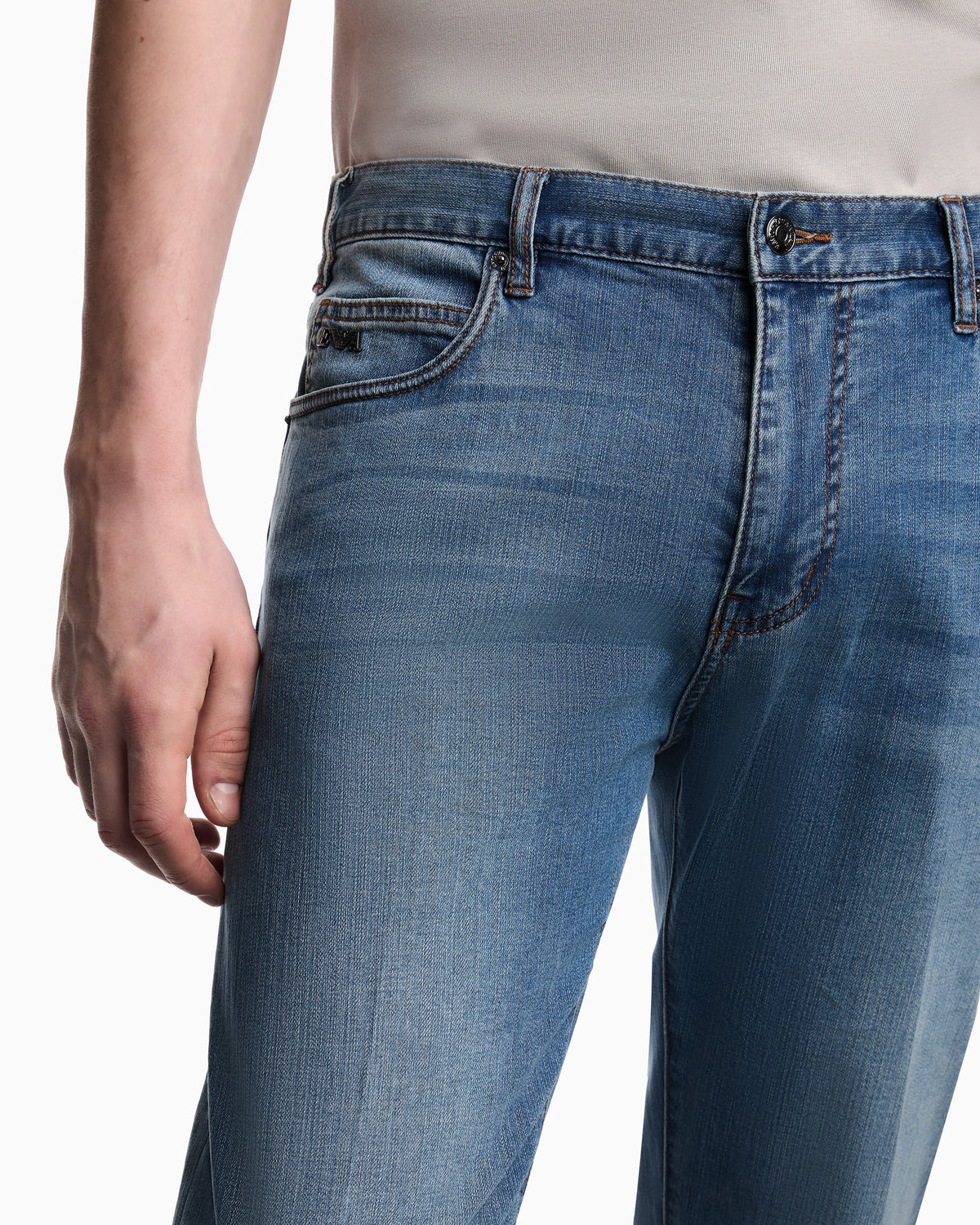 J45 regular fit, washed stretch denim jeans