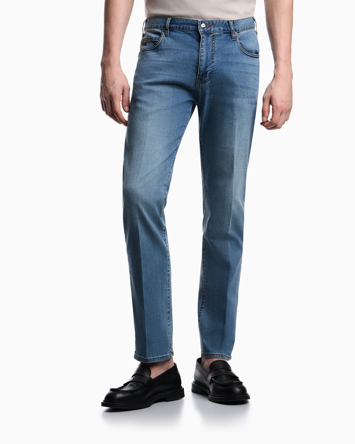 J45 regular fit, washed stretch denim jeans