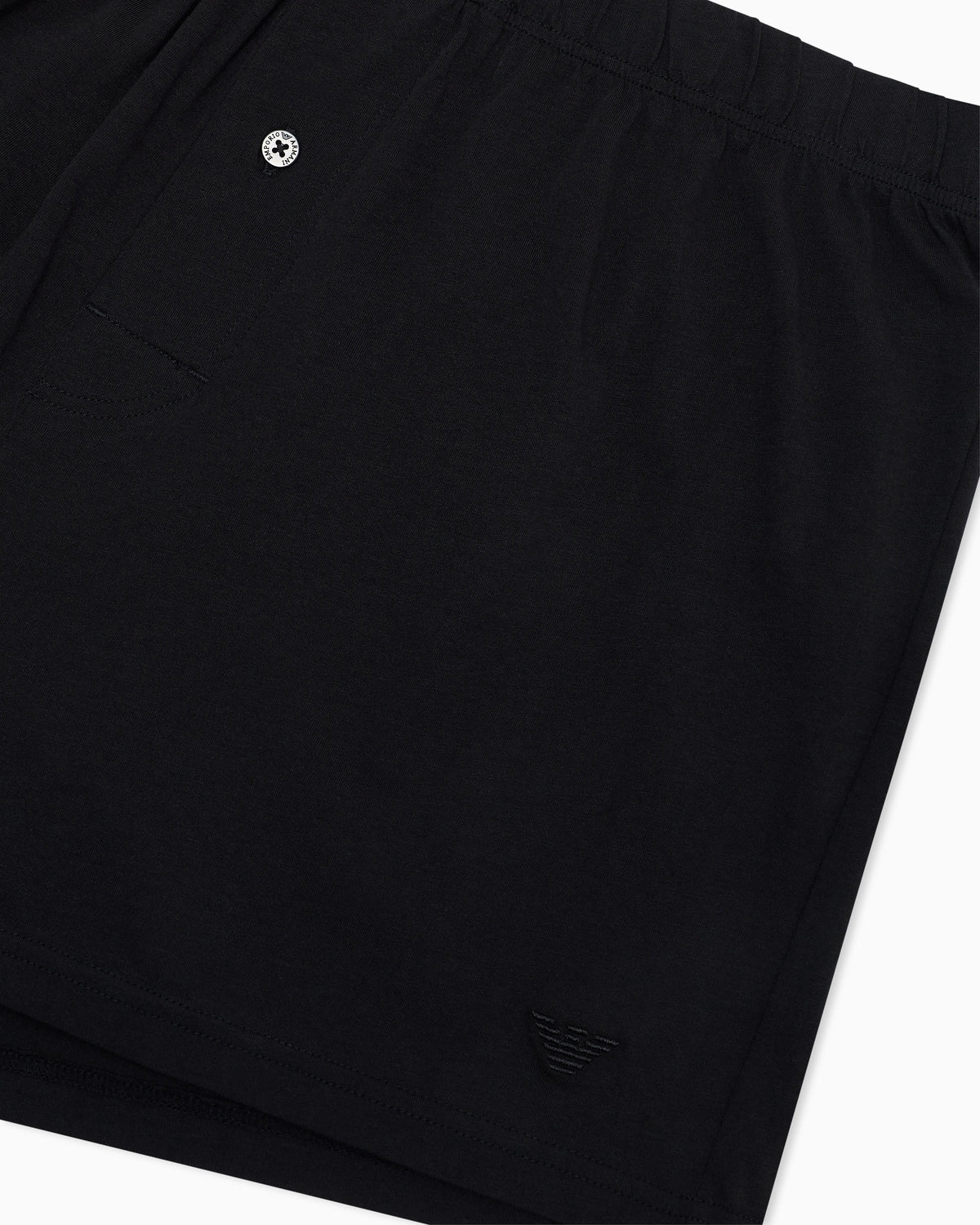 Boxer shorts in pima cotton jersey with single button fly