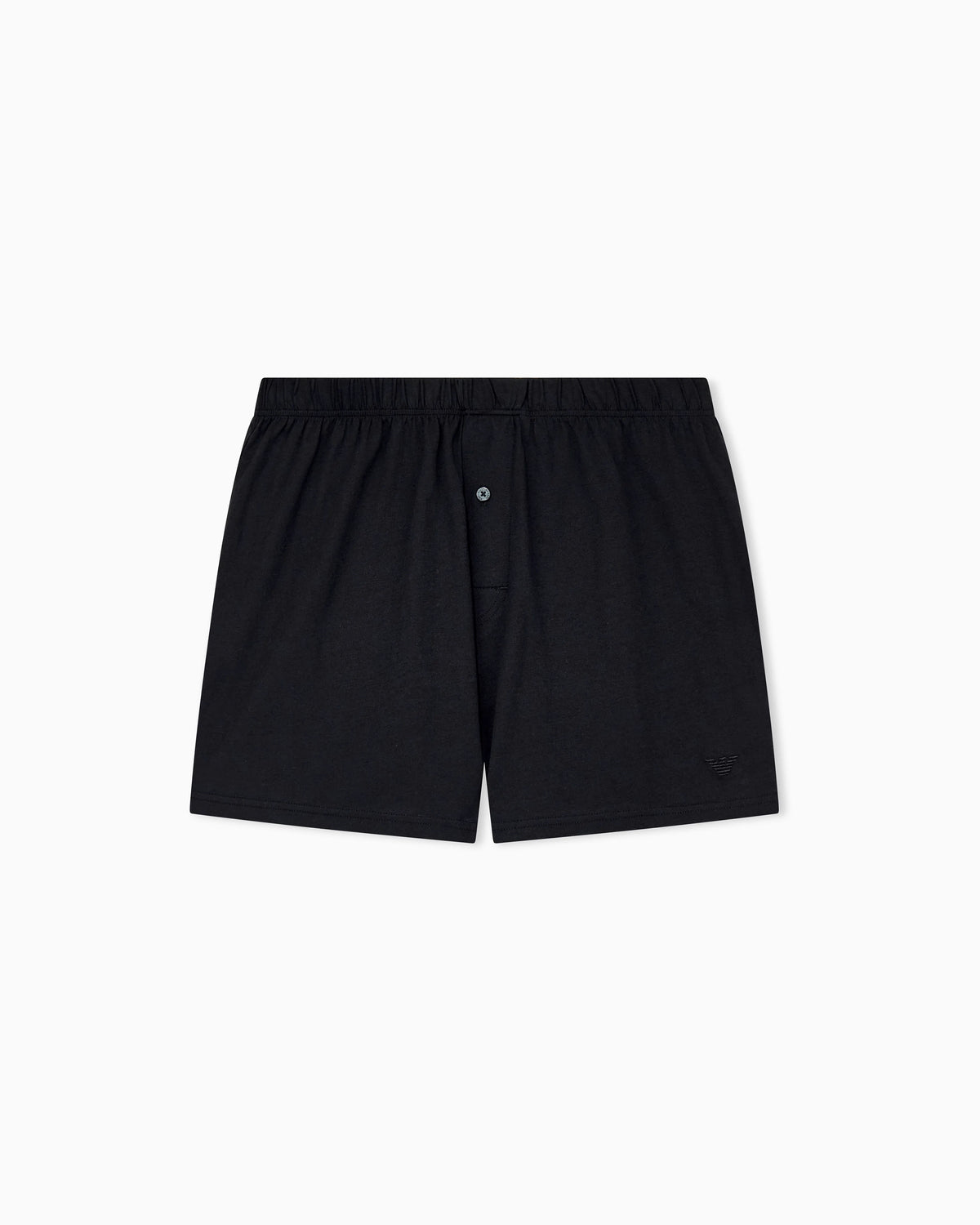Boxer shorts in pima cotton jersey with single button fly
