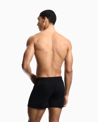 Boxer shorts in pima cotton jersey with single button fly